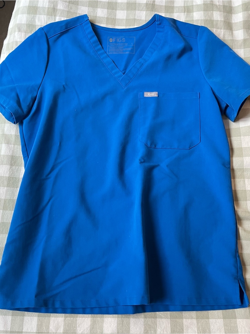 FIGS Catarina V-Neck Medical Scrub Top in Royal Blue